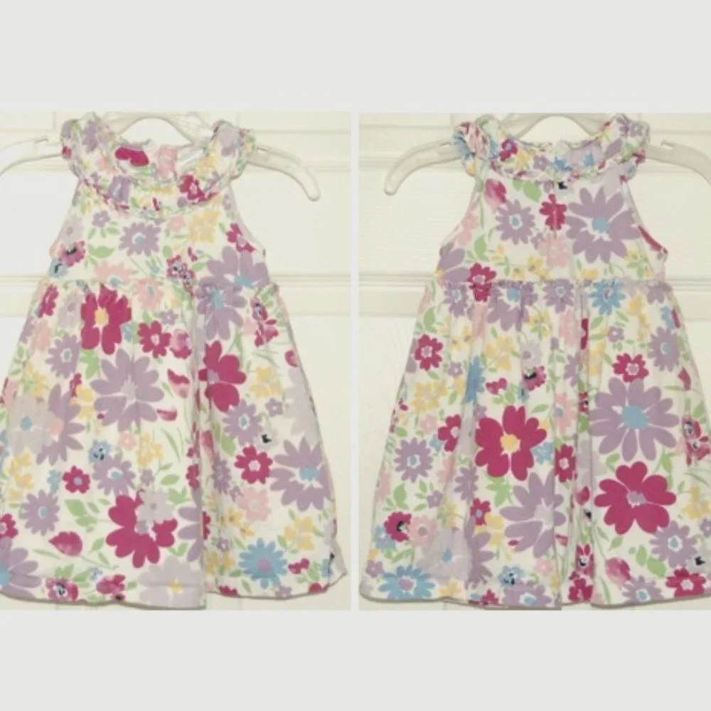 GAP Baby Girls 18-24M, Cotton Summer Floral Dress with Lining